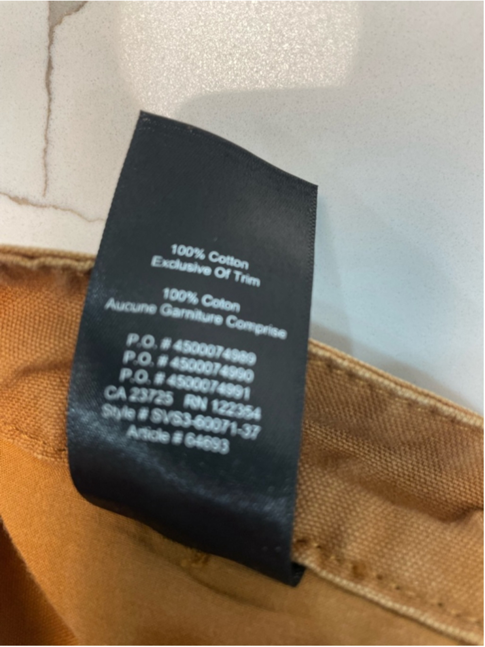 Tna Aritzia Canvas Carpenter Pants Brown Tan Workwear Utility Straight 8 Relaxed - Picture 8 of 11